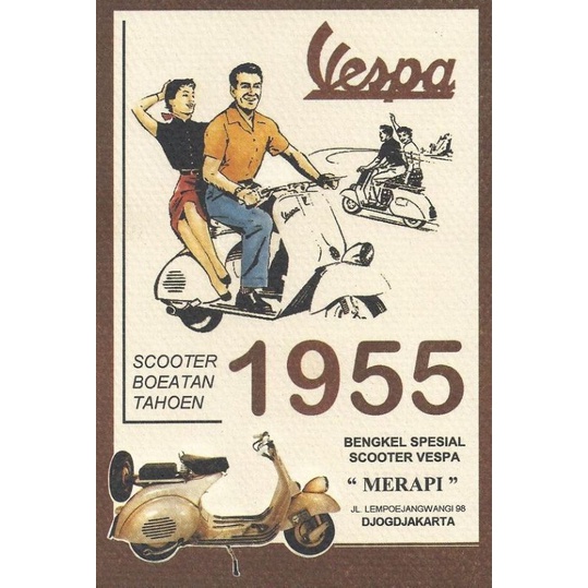 poster dan sticker dinding laminasi jadul, iklan jadul vintage