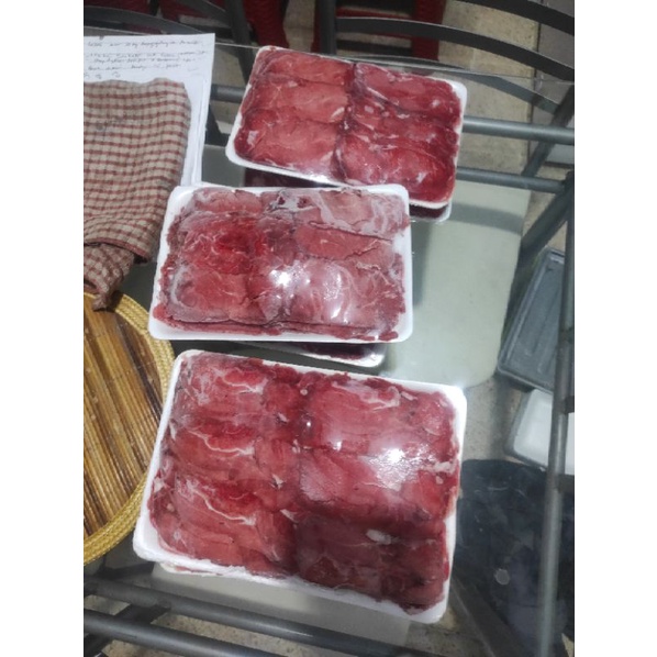 

Daging sapi beef Slice Beef yakiniku yoshinoya