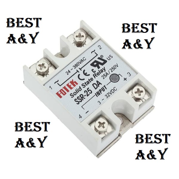 SSR-25DA SOLID STATE RELAY 25A 250V 3-32VDC 24-380VAC