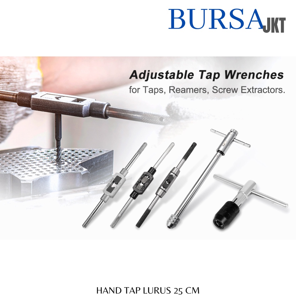 HAND TAP DRILL WRENCH TAPPING SCREWDRIVER ADAPTER TANPA MATA BOR SNEI HAND TOOL M3 - M12