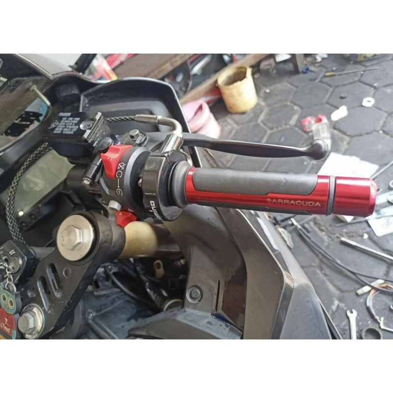 Gas Spontan DOMINO + L Gas Cnc + 2 Kabel Gas Serat Sonic Satria fu Vixion Vario Beat Scoopy Nmax DLL