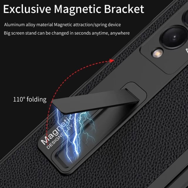 CASE SAMSUNG GALAXY Z FOLD 4 5G FOLD 3 MAGNETIC KICKSTAND S PEN HOLDER