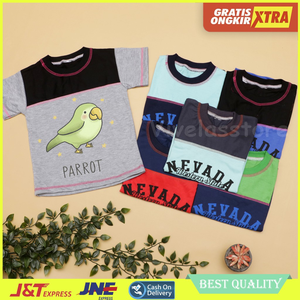 KAOS MOTIF ANAK PAKAIAN BAJU DISTRO HARIAN SANTAI ANAK COWOK LAKI LAKI BAYI MURAH IMPORT 02