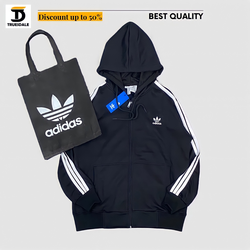 Jaket Sweater Hoodie Adidas Zipper Hoddie Suwiter Hodie Ziper Suiter Hodi Sweeter Casual Olahraga Sp