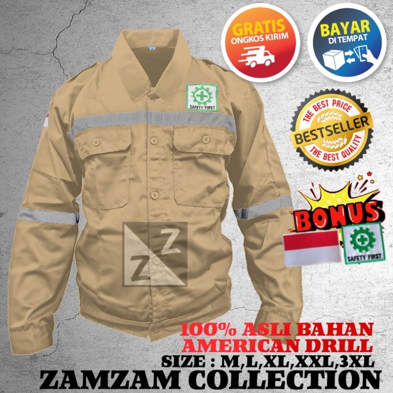 BAJU SAFETY KATELPAK WERPAK KEMEJA SERAGAM SAFETY KERJA TEHNIK LAPANGAN BAJU SAFETY LENGAN PANJANG BAJU SAFETY K3 BAJU SAFETY PROYEK BAJU SAFETY TAMBANG BAJU SAFETY KEREN BAJU SAFETY WELDER BAJU SAFETY MEKANIK