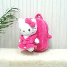 Toysopedia Tas Ransel Boneka Hello Kitty Size M/Backpack Anak Paud/Boneka bisa dilepas