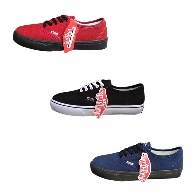 SEPATU VANS AUNTHENTIC BLACK SOLE , QUALITY BEST