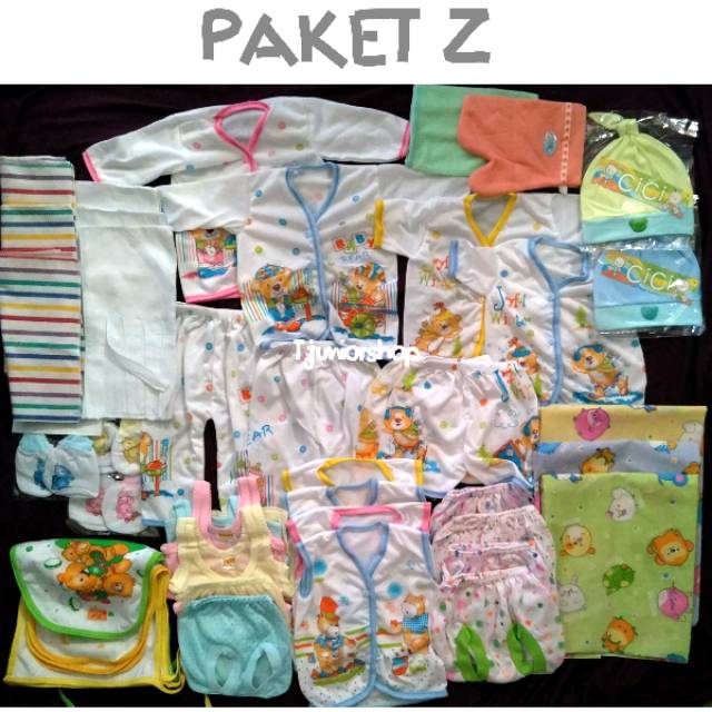 Paket Perlengkapan baju bayi baru lahir NEWBORN 44 pcs