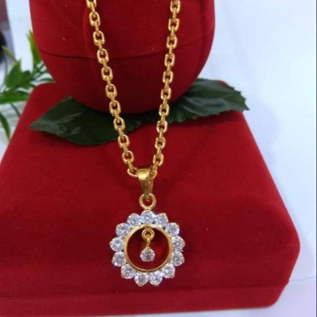 Kalung lapisan emas 24k mirip emas asli