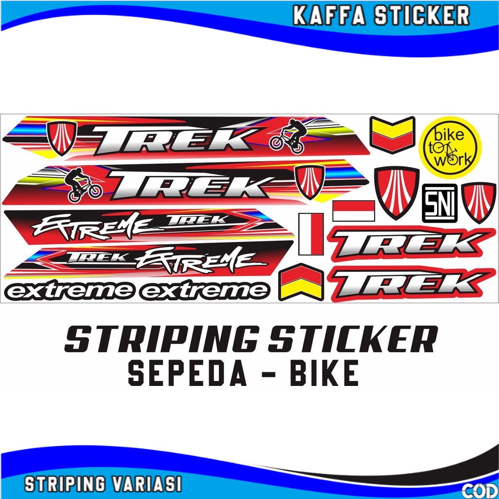 NEW DEDAL STIKER/STRIPING VARIASI SEPEDAH MOTIF VARIASI TREX SIMPLE BARU POLET