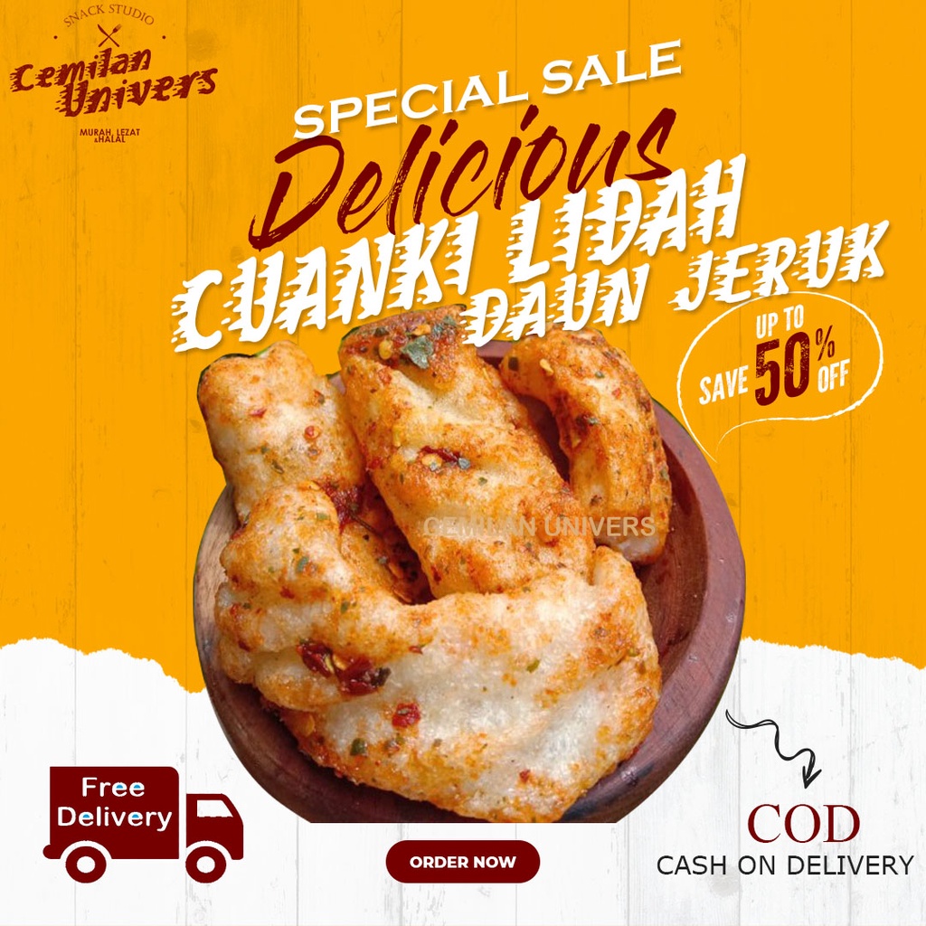 

Cuanki lidah daun jeruk gurih pedas lezat dan murah 100gram by cemilan univers