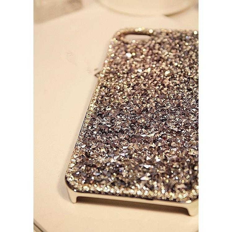 FOR IPHONE 5 5S - LUXURY SUPER BLING DIAMOND RHINESTONE SILVER CASE FOR IPHONE 5 5S