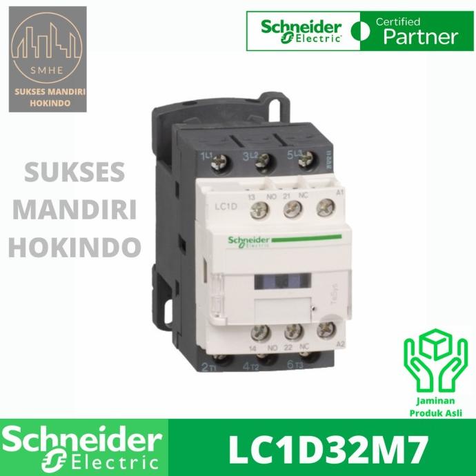 Kontaktor 3P 50A 3 Phase 50 Ampere LC1D32M7 ORI Contactor Schneider