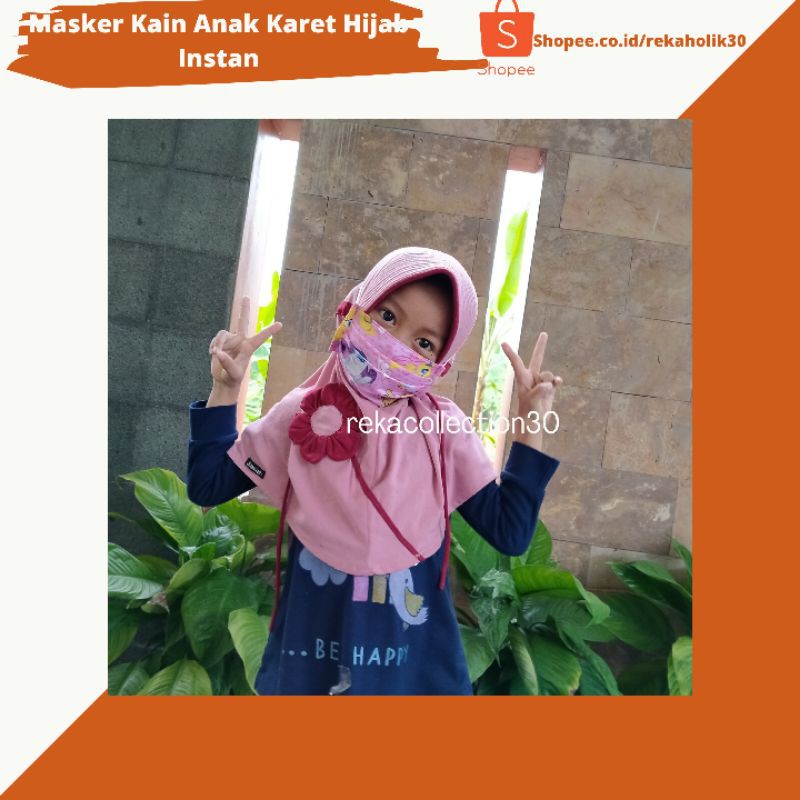 Masker Kain Anak Kuda Poni Karet Instan Bisa di cuci berkali kali