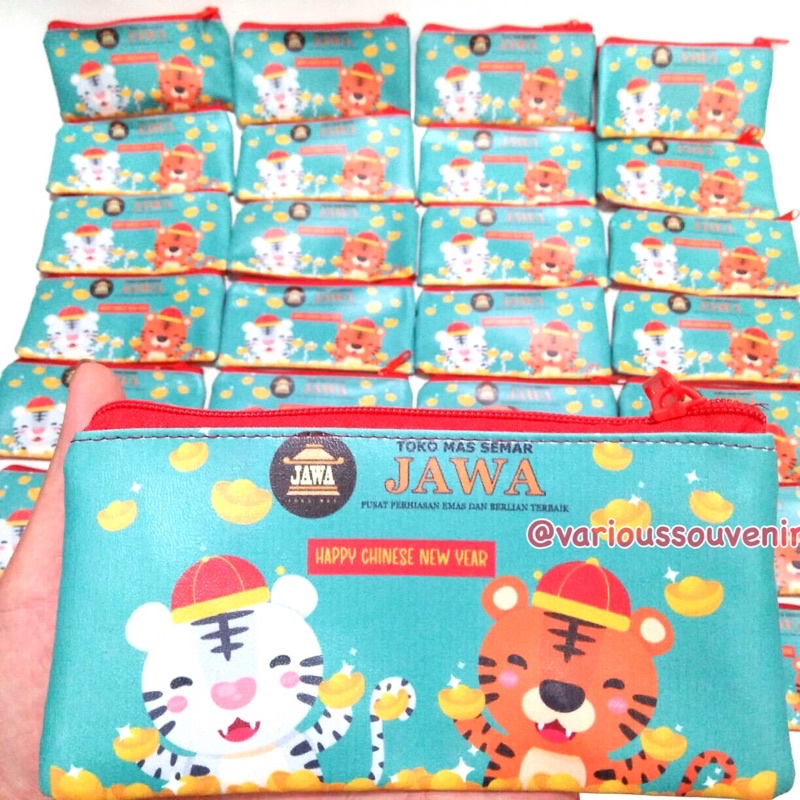 Custom Nama Dompet Imlek Angpao Panjang Minimum 25pcs 1 Gambar 1 Nama Sama PO 7 Hari Size 17x9cm