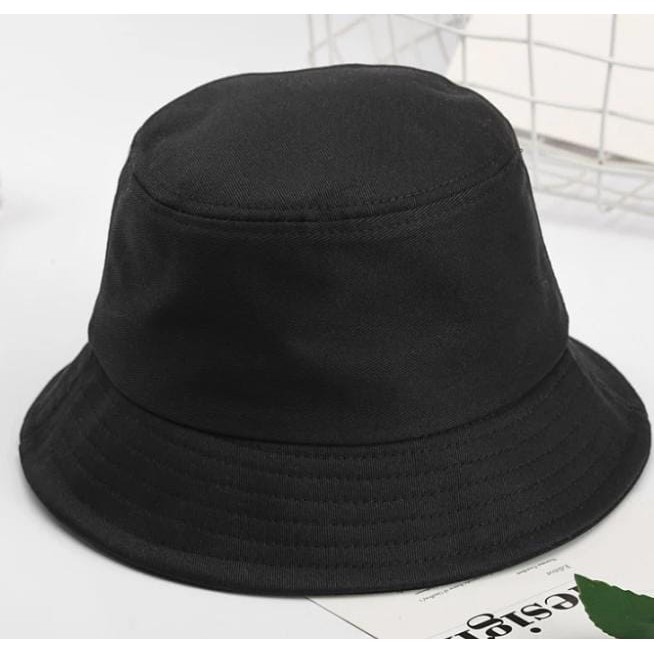 TOPI BUCKET HAT TOPI DISTRO TOPI KOREA TOPI POLOS TOPI PRIA TOPI WANITA (BAHAN DRILL 2 WARNA)