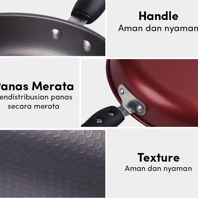 GM Bear Wajan Teflon Pengorengan - Teflon Fry Pan ハ