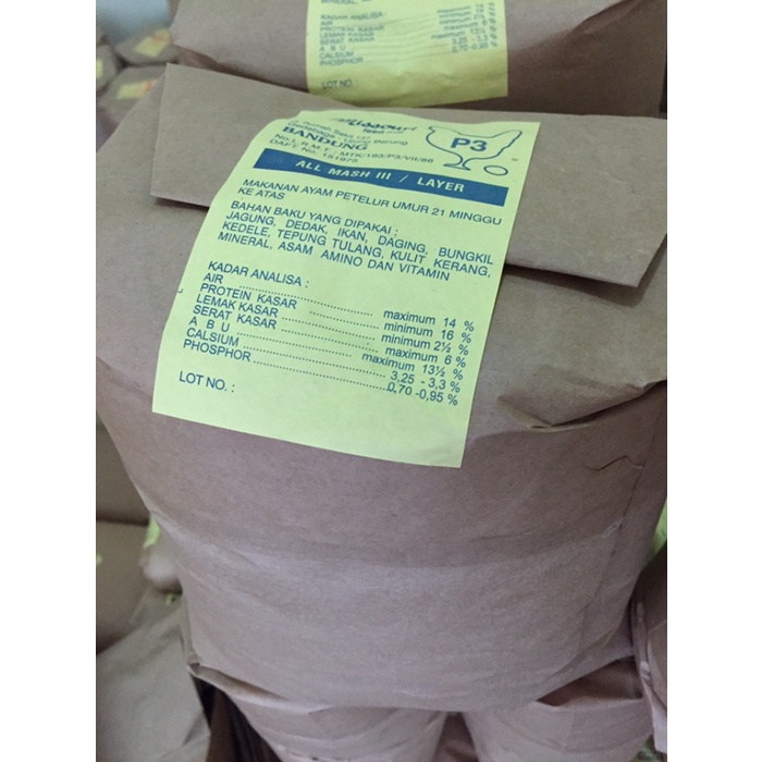 Pakan ayam petelur komersil 5 kg (TERLENGKAP)
