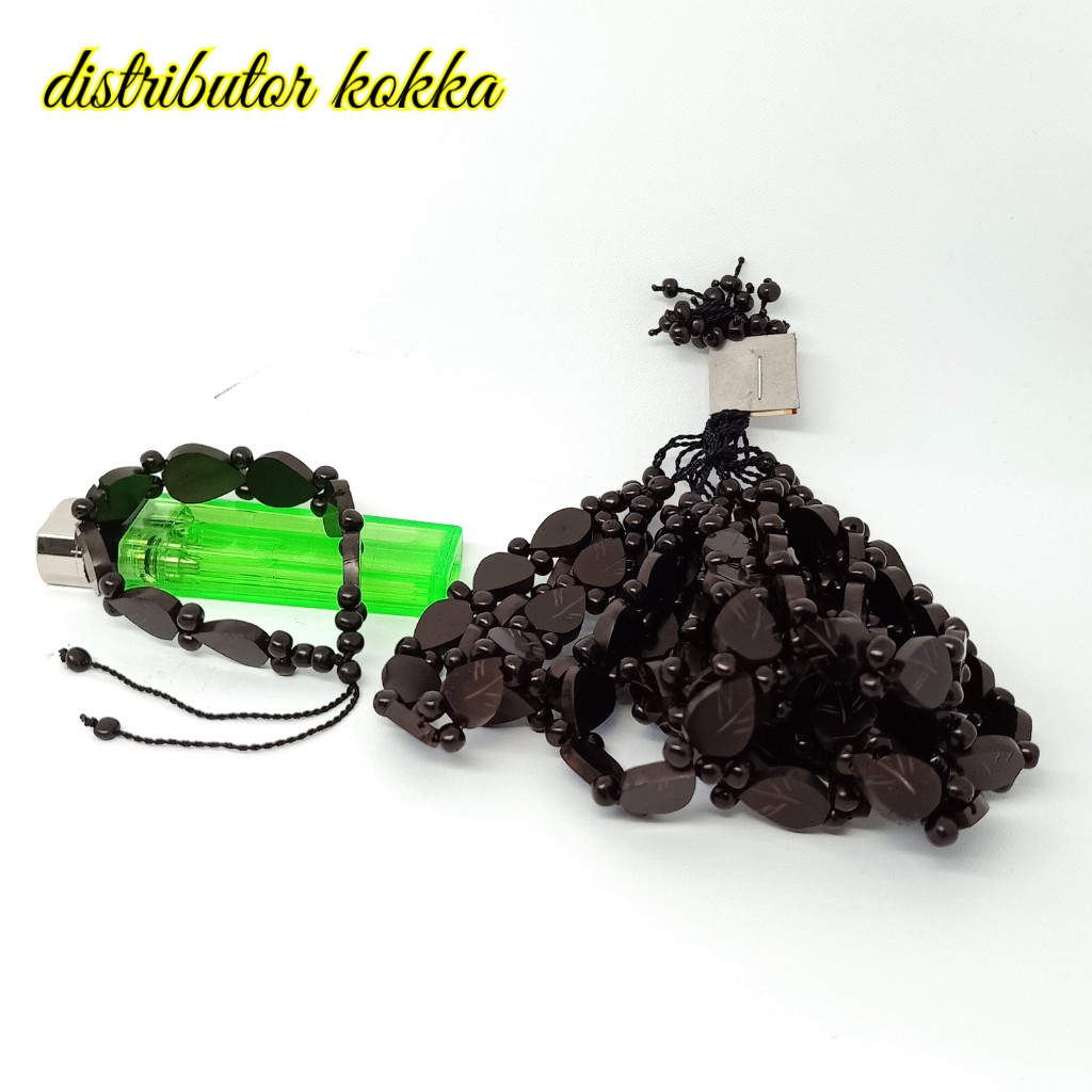 ( SUPER MURAH ) Harga grosir 10 pcs gelang Kokka kaukah plat daun hitam