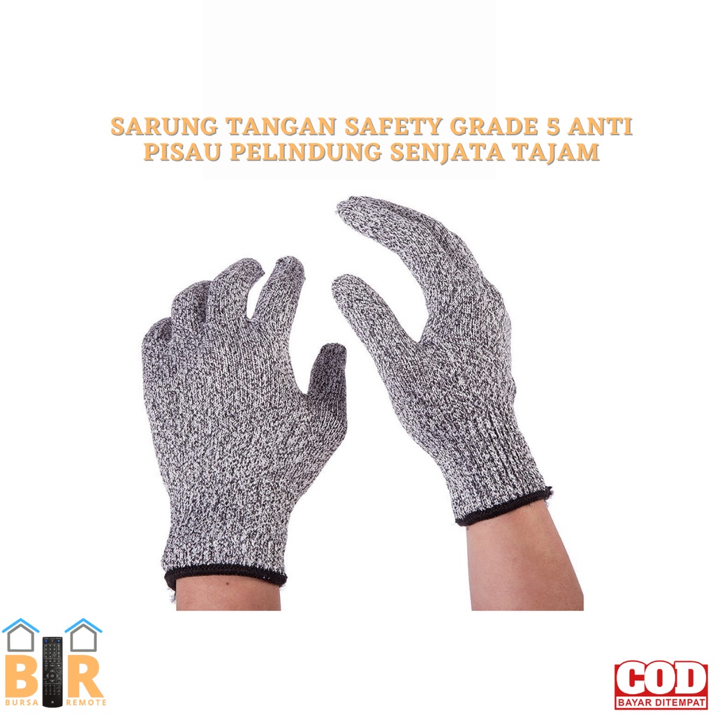 Sarung Tangan SAFETY GRADE 5 Pisau Pelindung Senjata Tajam