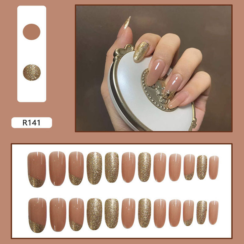 R141-r149 24pcs / Kotak Kuku Palsu Full Cover Untuk Nail Art