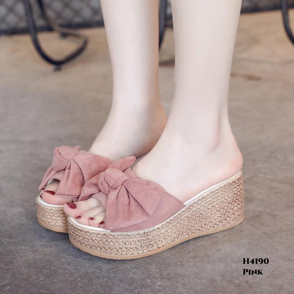 RESTOCK WYN SANDAL WEDGES RIBBON H4190