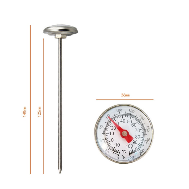 Thermometer Minyak Dapur/Thermometer Kopi Susu Minuman/Thermometer Dapur BBQ Makanan/Thermometer Mekanik