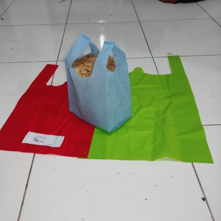 Jual Super Spesial 1 Kodi Isi 20 Pcs Tas Kain Spunbond Model Kresek Size S M L Jumbo Kantong 8329