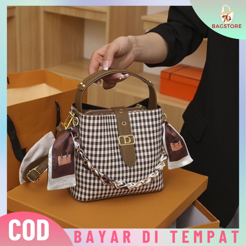 [IMPORT] T8344 - TAS SELEMPANG WANITA FASHION IMPORT - 76BAGSTORE