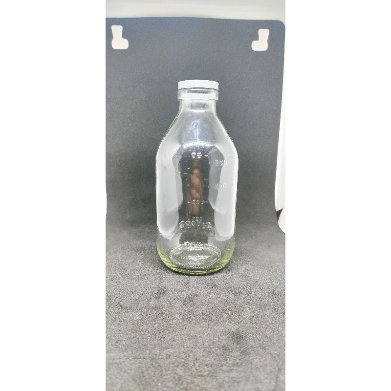 Botol Kaca 250ml (Infus, Asi.) + Tutup Karet Abu2 MURAH