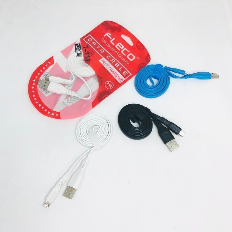 Kabel Data FLECO USB Micro Kabel Casan Kabel Charger FLECO V8 BB Android Micro Fast Charging T-111