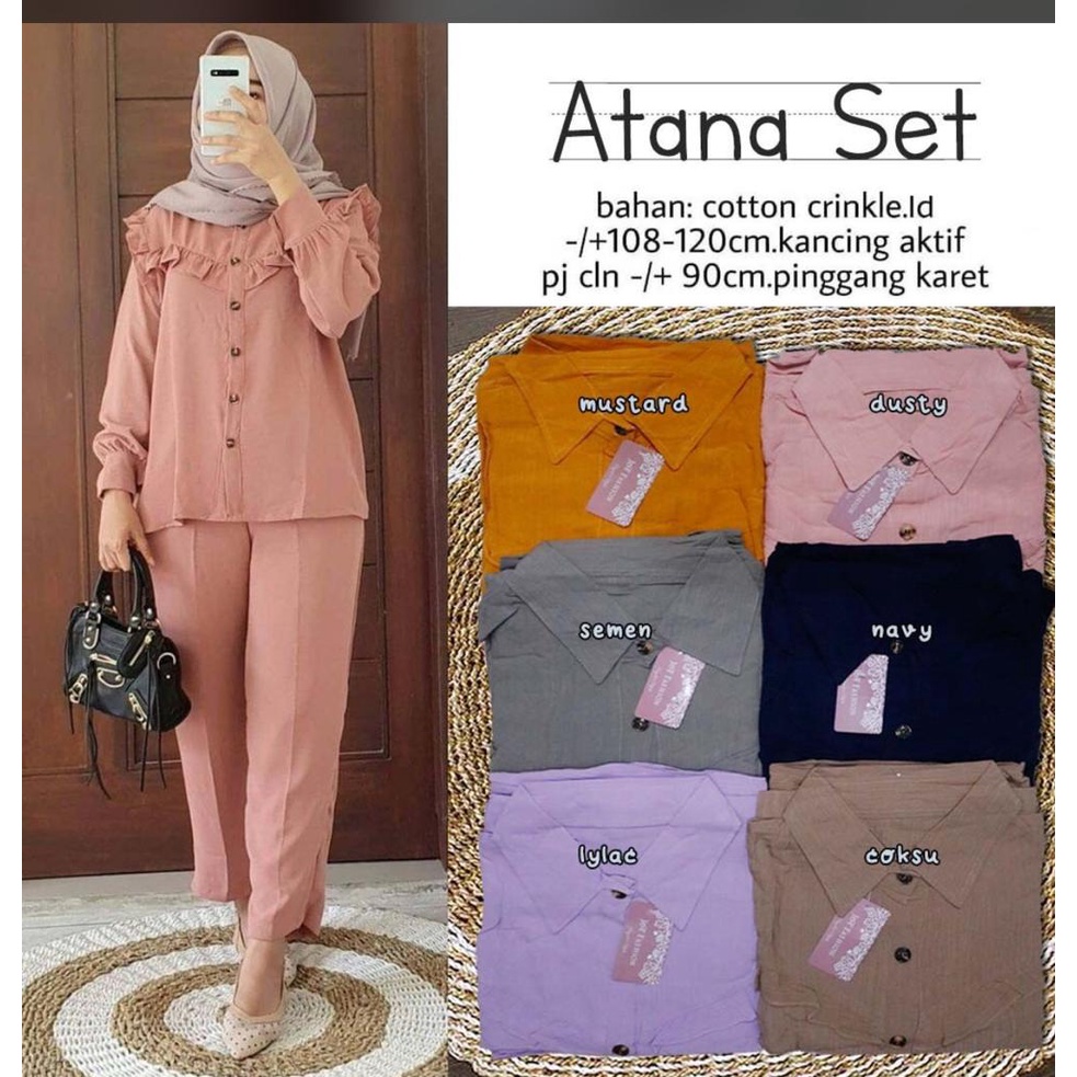 SW68LO Setelan Baju Wanita | Setelan Wanita | Setelan Celana | Baju Wanita | Baju Set | Setelan Crin