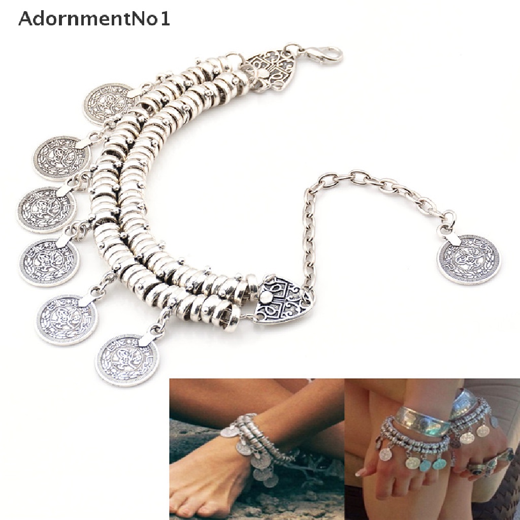 (AdornmentNo1) Gelang Kaki Rantai Gaya Gypsy Bohemian Untuk Wanita / Pantai