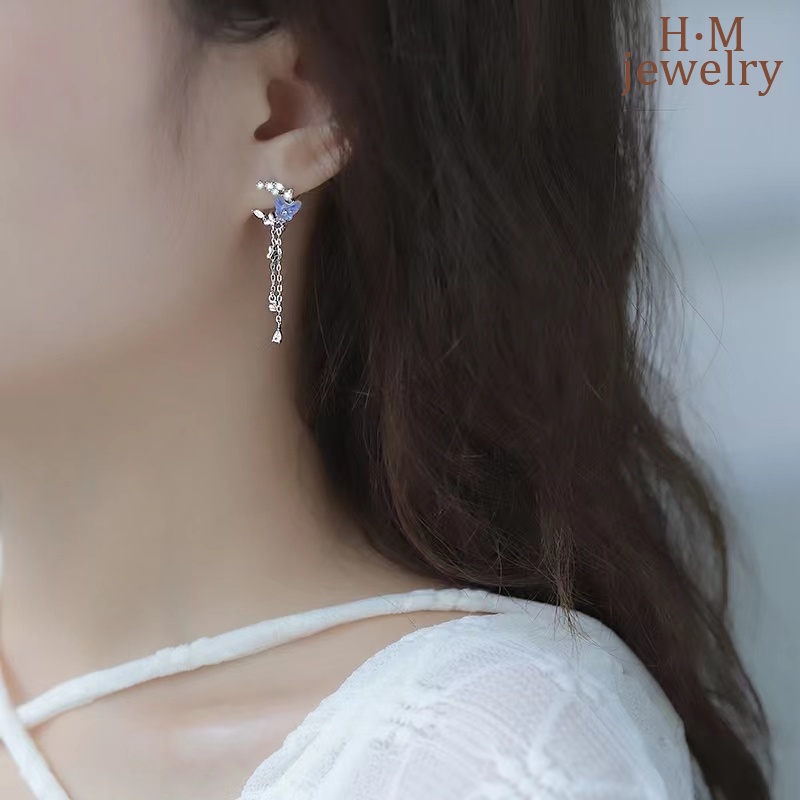 Anting Tusuk Sterling Silver 925 Model Bulan Sabit Untuk Wanita