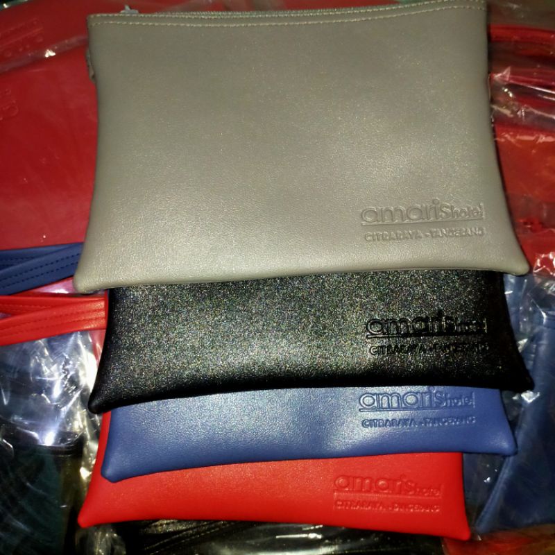 Tas Pouch 22x14cm Custom Logo Sudah di Emboss