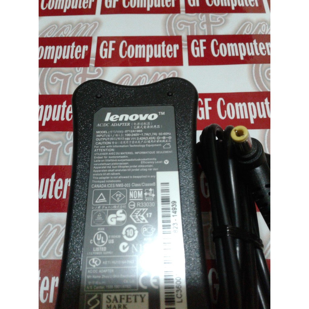 Jual Murah Adaptor Laptop Lenovo 19v 3.42a IdeaPad U110 U330 U350 U450 U550 Series