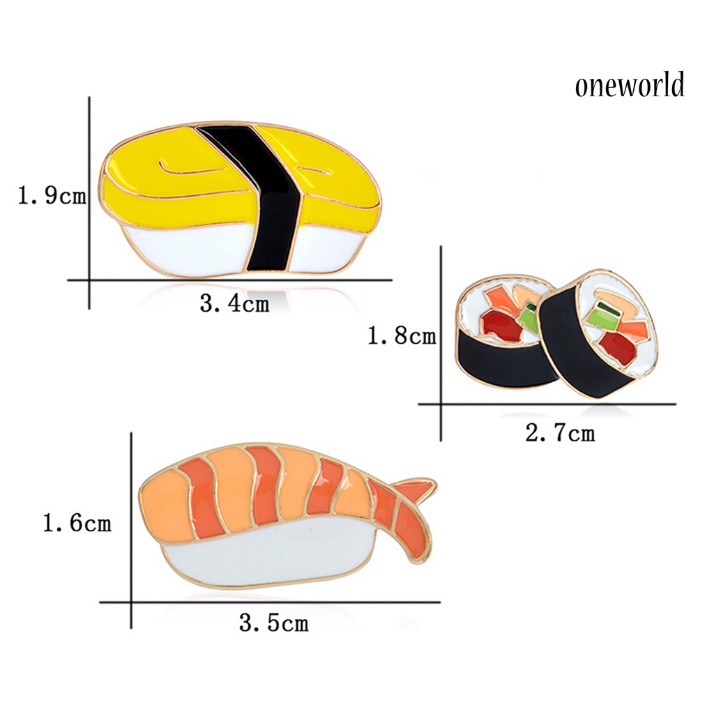 Bros Pin Enamel Bentuk Sushi Makanan Jepang Untuk Dekorasi Topi Jeans