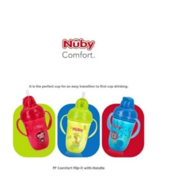 Nuby Comfort Flip It W/Handle 270ml Botol Minum Anak