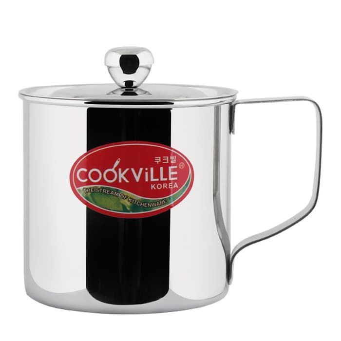 COOKVILLE MUG STAINLESS 10CM MUG TUTUP STAINLESS