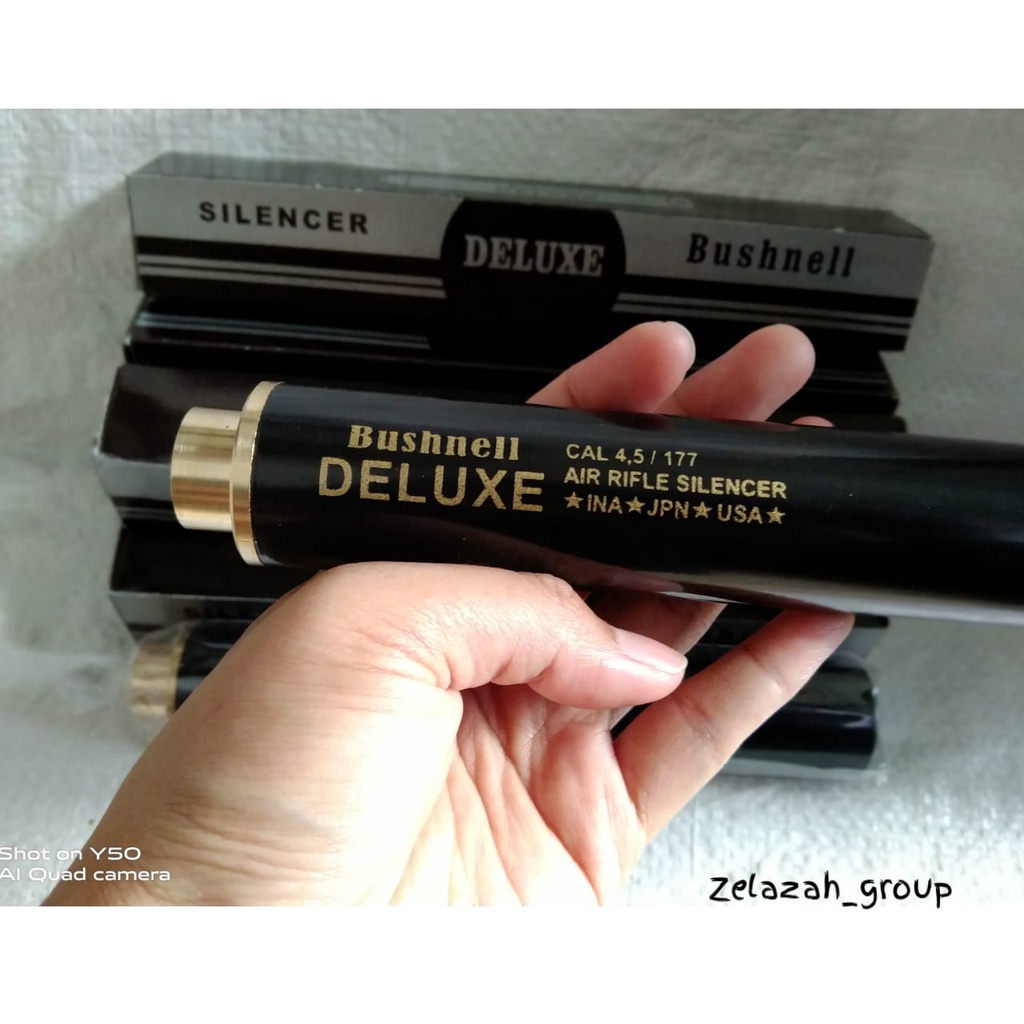 teleskop 4x20 dan peredam bushnell deluxe drat kuningan senyap