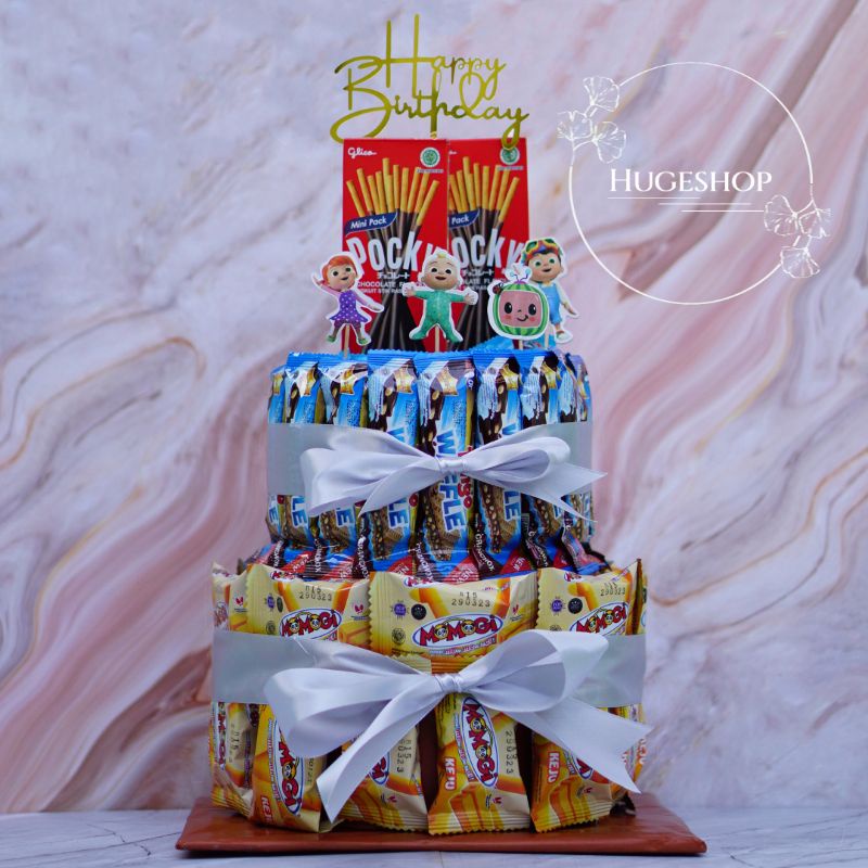 

TOWER SNACK CAKE | SNACK ULANG TAHUN UANG TARIK | SNACK BOX GIFT BOX HAMPERS BIRHTDAY ULANG TAHUN WISUDA PERNIKAHAN IMUN ISOMAN MURAH