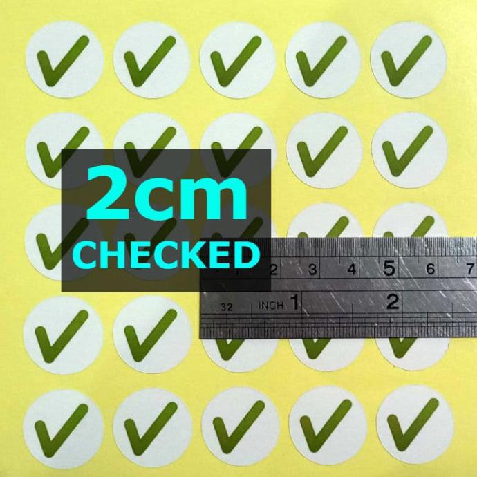 

Sl Qc Centang 2Cm Checked Sticker Label Stiker Belimas89 Ayo Order
