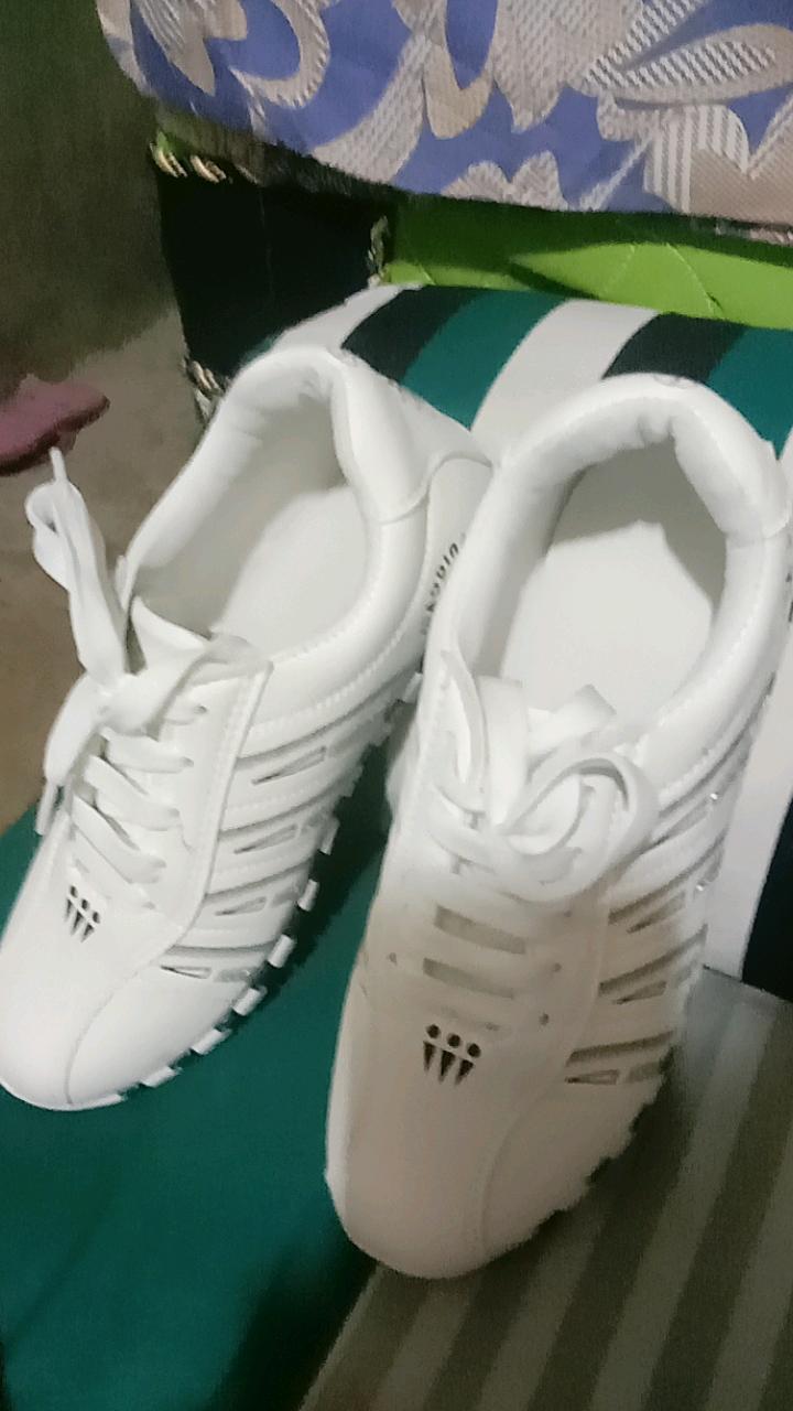 Kano Style Fashion Wanita Pu Striped Leather Casual Lace-up Sneakers