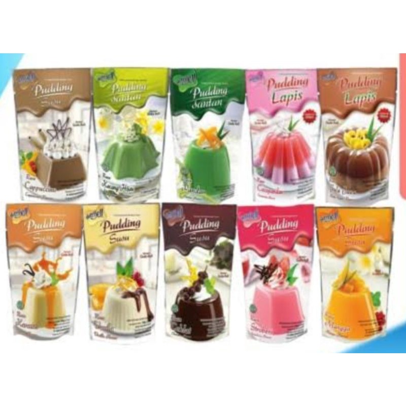 

pudding susu & lapis nutrijel aneka rasa