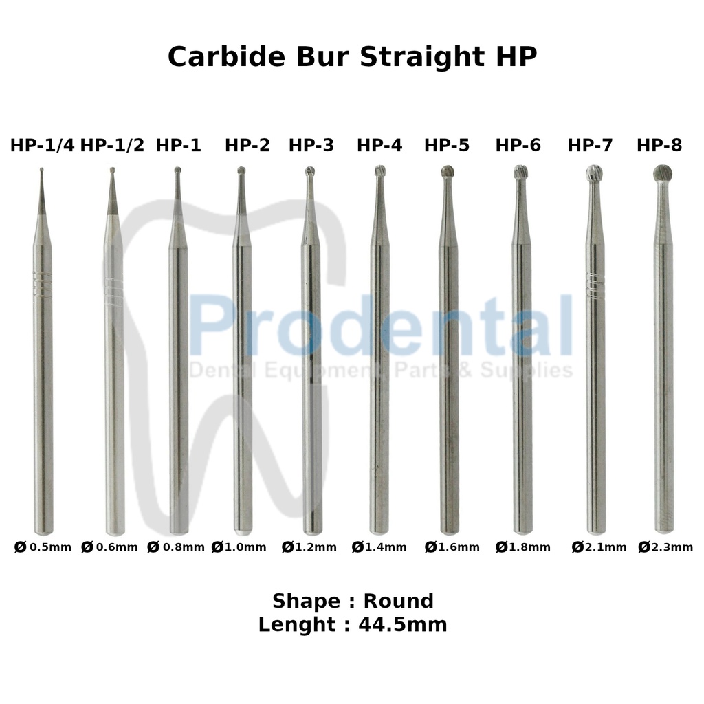 Dental surgical bur tulang carbide tungsten round fissure bur gigi odon odontek seperti SS White HP