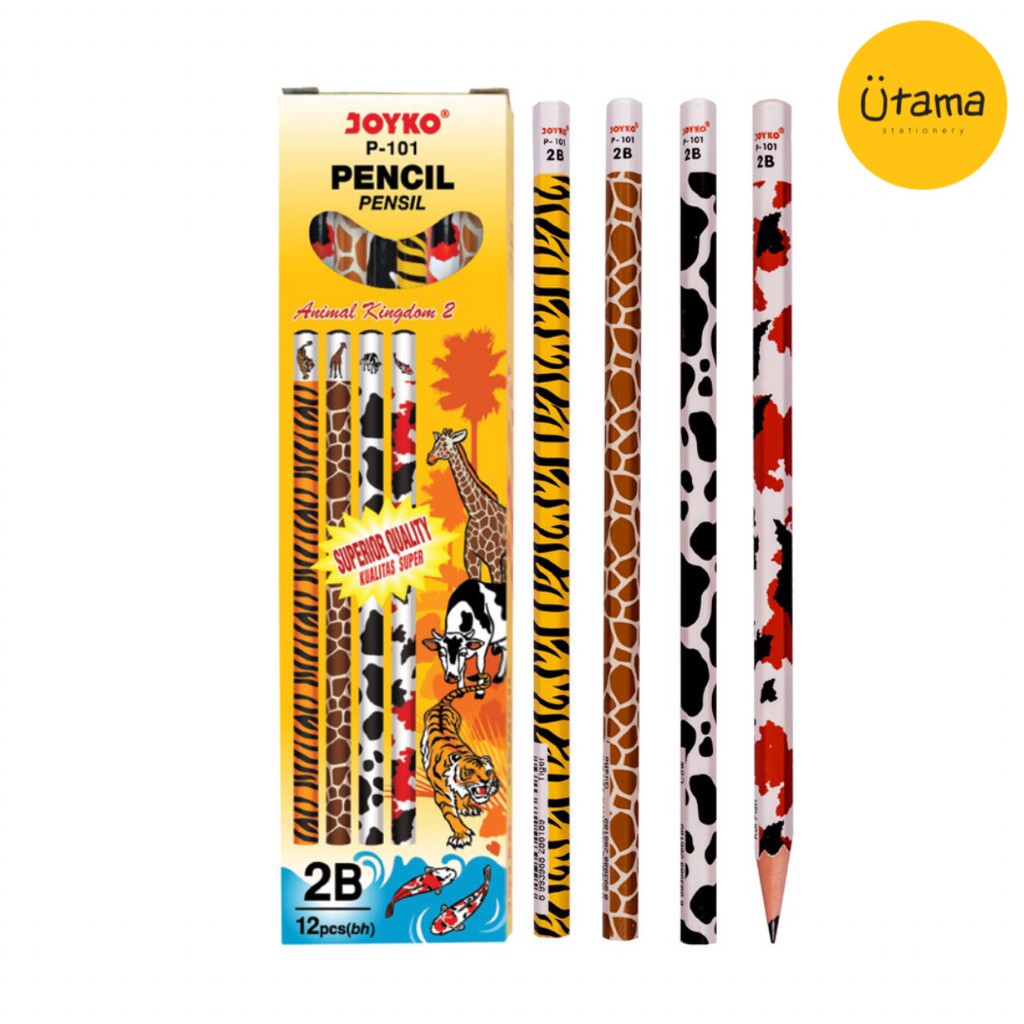 

Pensil Joyko P-101 2B Animal Kingdom 2 Satuan/Pencil Ecer/Eceran