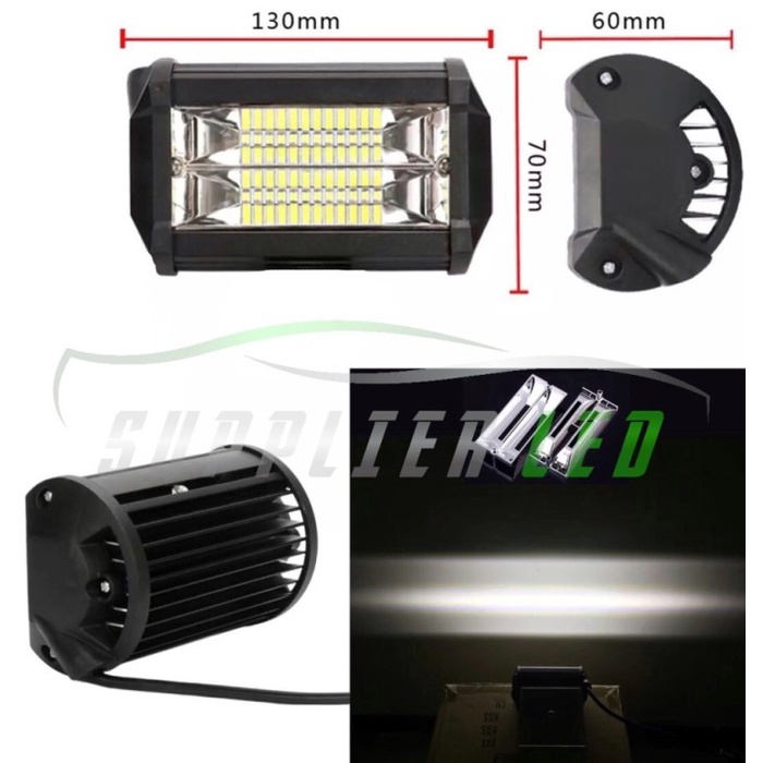 Lampu Tembak Sorot Motor Mobil LED 48 Mata Double Wide Lens High Power - 24 MT GRADE A P
