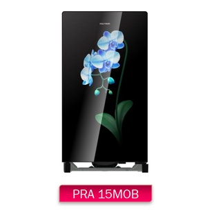 POLYTRON PRA 15 MOB BLACK BLUE ORCHID KULKAS 1 PINTU 150 LT TEMPERED GLASS / PRA15MOB