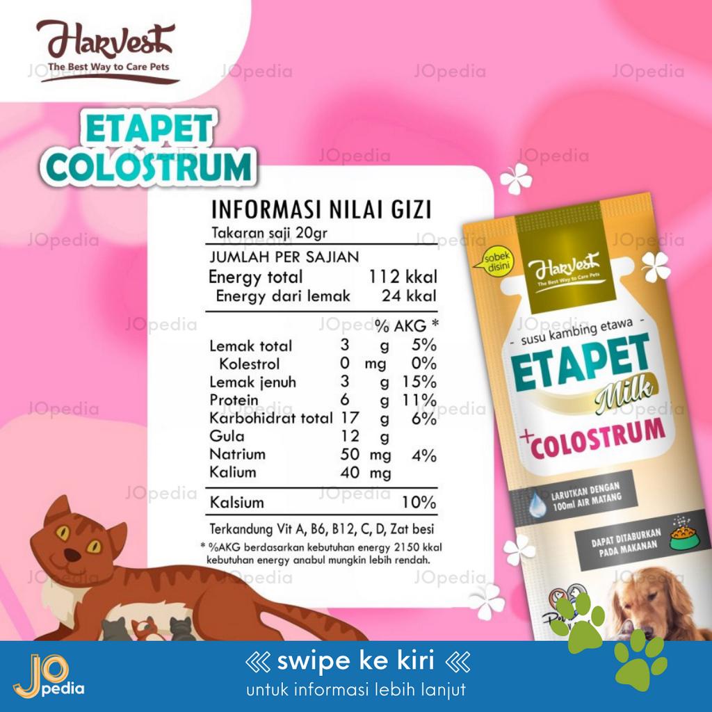 ETAPET COLOSTRUM Susu Kucing Anjing Susu Kambing Etawa Bubuk Bebas Laktosa Kitten Puppy Milk