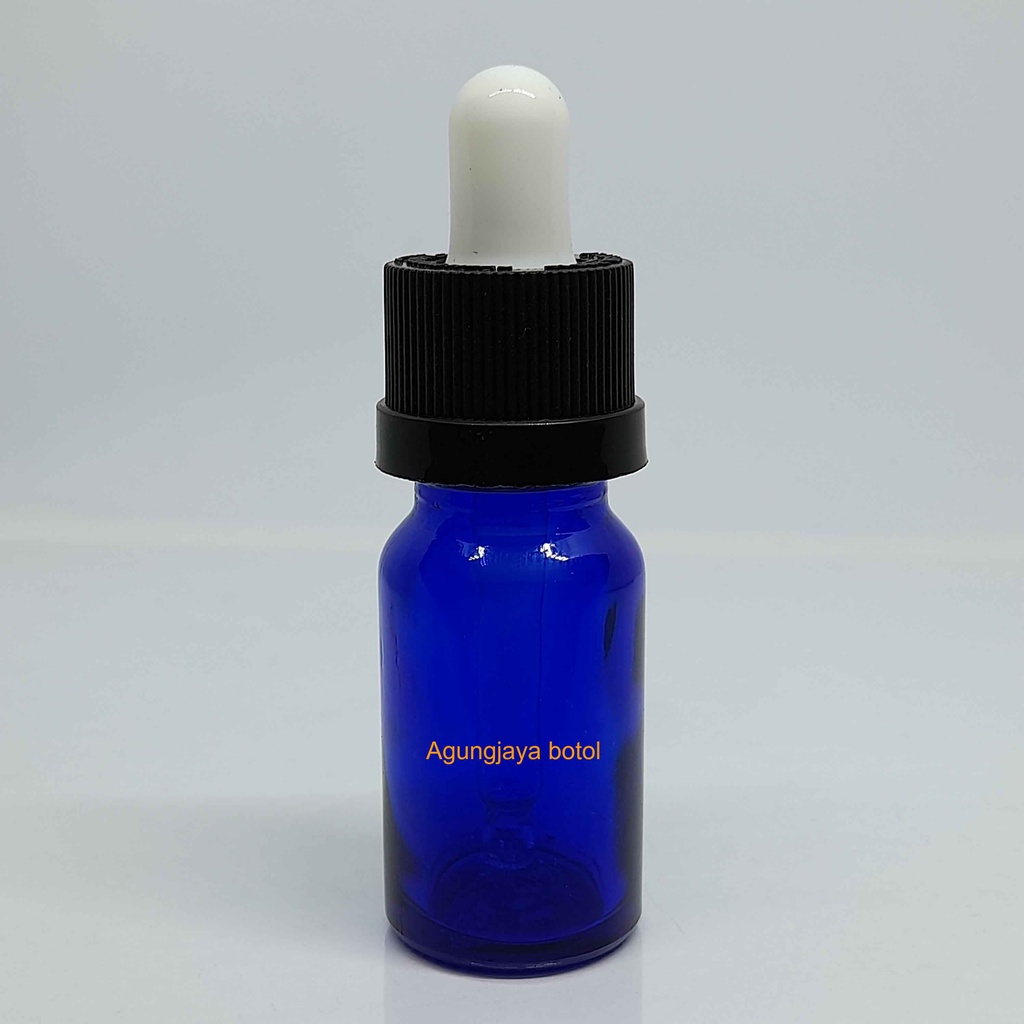 Botol Kaca Kosmetik 10 ml BR Biru Original Pipet Karet / Yk 2938